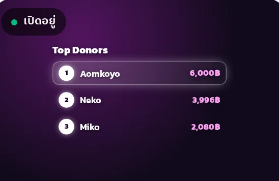 Top supporters widget